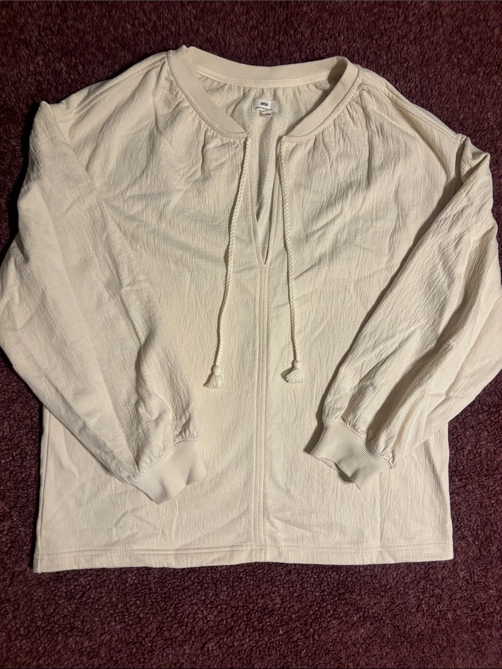 Aerie Light Cream Pullover